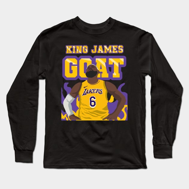 LeBron James Long Sleeve T-Shirt by BINSU